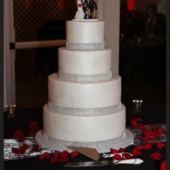 Rose Bakery - Shimmer & bling 4-tier wedding cake.  Flavor was on point! Simple. Elegant. Staff always friendly & helpful! - Bakeries Near Me - Van Nuys, California