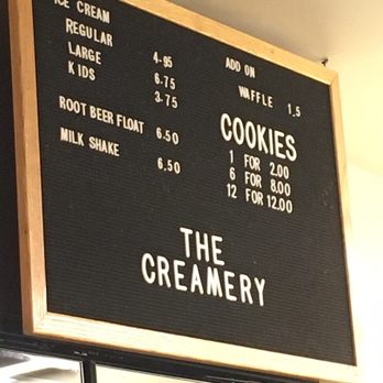 The Creamery - Menu prices - Ice Cream & Frozen Yogurt Near Me - Washington, DC, District of Columbia The Creamery - Menu prices - Ice Cream & Frozen Yogurt Near Me - Washington, DC, District of Columbia