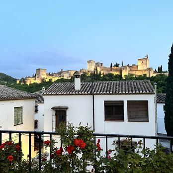 El Trillo - The view of The Alhambra from our table as the sun was setting. - Spanish Near Me - Granada, GR