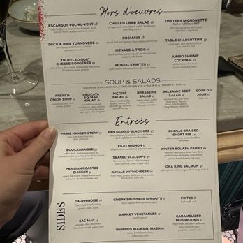 Margaux Brasserie - Dinner menu - French Near Me - Brookfield, Wisconsin