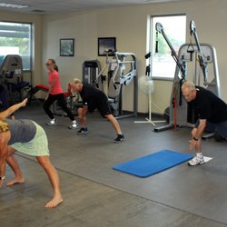 Activation Fitness - Mary teaching a group strength and flexibility class!