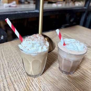 Maxine's Cafe & Bar - Maxine's Shaft Slushie - Lot 40, Cabot Trail, Kahlua, Coconut Milk, coffee and whip cream and an oat hot chocolate - Bars Near Me - Vancouver, British Columbia