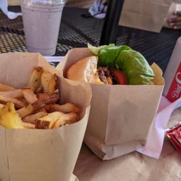 Fries and a double cheeseburger