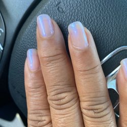 Dynasty Nail Salon - Not the best job applying the gel polish!