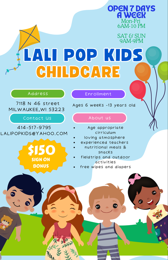 Lali Pop Kids - childcare center in Brown Deer, WI
