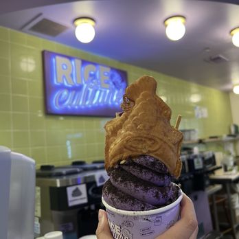 Rice Culture - Ube flavor with nutella taiyaki cone - Desserts Near Me - Vienna, Virginia Rice Culture - Ube flavor with nutella taiyaki cone - Desserts Near Me - Vienna, Virginia