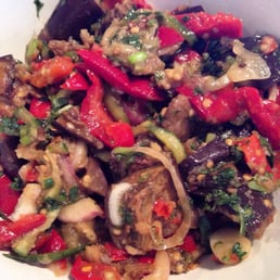 Eggplant and roasted red pepper salad Eggplant and roasted red pepper salad