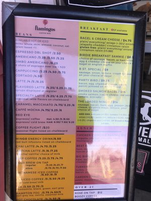 Menu photo 5 Flamingos Coffee Bar Hampton, NH
