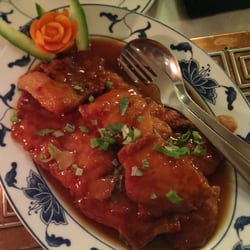 China-Restaurant Kun Lun - Lachs süß-sauer.