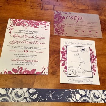 Iron Leaf Press - Perfect invitations! - Printing Services Near Me - Mount Vernon, Iowa