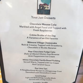 Corner Kitchen - Dessert menu. Dec 2015 - Breakfast & Brunch Near Me - Asheville, North Carolina