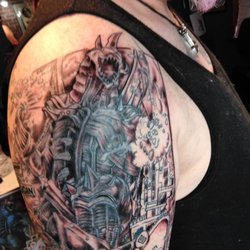 Sacred Ink Tattoos - Gigan, a godzilla Kaiju monster