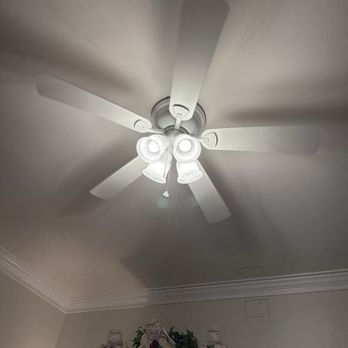 Amp It Up Electric - Newly installed ceiling fan with light kit. - Electricians Near Me - Matthews, North Carolina