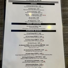 Lunch menu Lunch menu