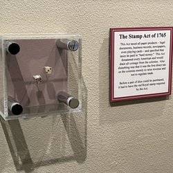 American Freedom Museum - Dice from the Stamp Act of 1765