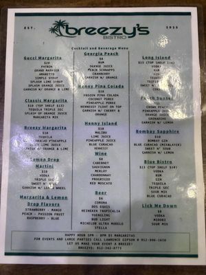 Menu photo 2 Breezy's Bistro Brunswick, GA