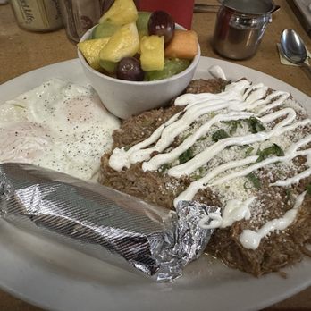 Gravy - Chile Verde breakfast plate with corn tortillas - American Near Me - Portland, Oregon