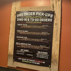 Vaqueros Texas Bar-B-Q - Pickup menu