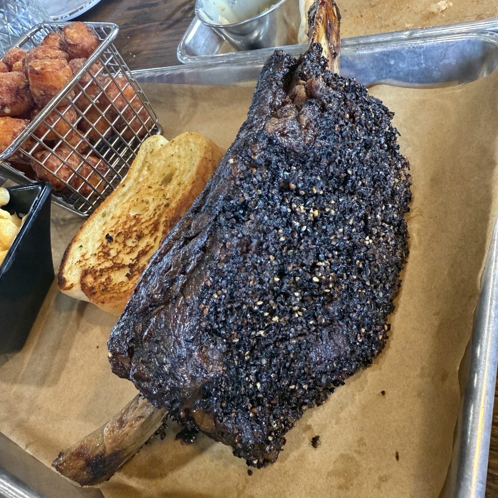 G’s BBQ - Rib with rub. Too peppery for me - Barbeque Near Me - Starke, Florida