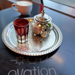 Ovation Coffee & Tea - Moroccan mint tea and Moroccan pistachio latte