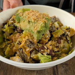 Island Bowl with chicken instead of salmon. Great choice.