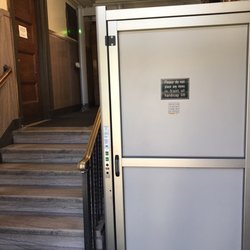 East Boston District Court - This elevator but only takes you up this little tiny staircase but if you're in a wheelchair someone has to carry you up to the second level