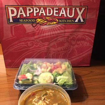Pappadeaux Seafood Kitchen - Seafood Gumbo and Side Salad to go.. they even included some bread!! Soooo Delish!! - Seafood Near Me - Austin, Texas