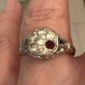 J Patch Designs by Karen - Before: Vintage ring kept losing a stone - Jewelry Near Me - New York, New York