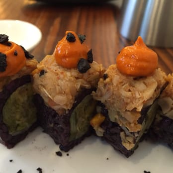Beyond Sushi - Close up Seasonal roll-high on flavor-Delicious! - Sushi Bars Near Me - New York, New York