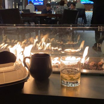 The Elm - Private fireplace on the rooftop. - New American Near Me - La Grange, Illinois
