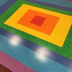 Madison Public Library - Trippy floor in the children's area
