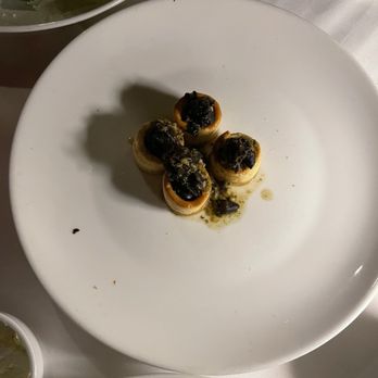 Landini Brothers - The four tiny escargots stuffed in a mini flour tubes. - Italian Near Me - Alexandria, Virginia