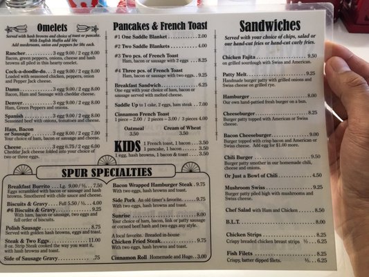 Menu photo 6 Silver Spur Cafe Sheridan, WY