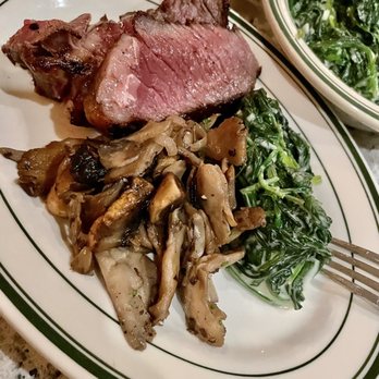 King’s Chophouse - Ribeye-mushrooms- creamed spinach - Steakhouses Near Me - Bay Shore, New York