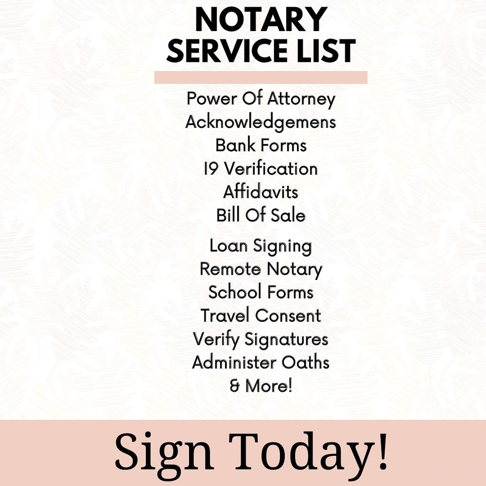 SIGNED BY EUNICE Updated September 2024 New Caney, Texas Notaries