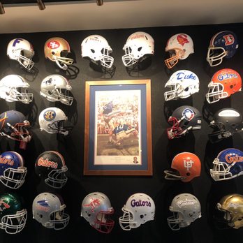 Spurrier's Gridiron Grille - Helmet podcast room - American Near Me - Gainesville, Florida Spurrier's Gridiron Grille - Helmet podcast room - American Near Me - Gainesville, Florida