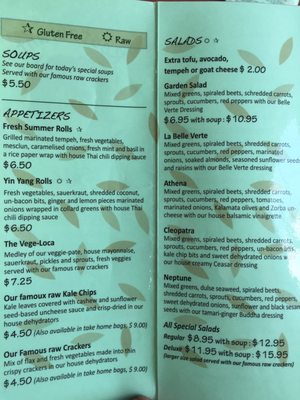 Menu photo 3 La Belle Verte Hull, QC Menu photo 3 La Belle Verte Hull, QC