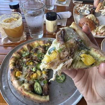 Monkeypod Kitchen by Merriman - Pork & pineapple pizza - New American Near Me - Kihei, Hawaii Monkeypod Kitchen by Merriman - Pork & pineapple pizza - New American Near Me - Kihei, Hawaii