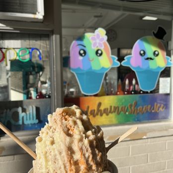 Lahaina Shave Ice - Milk Tea Thai Tea with mochi and condensed milk - Desserts Near Me - Honolulu, Hawaii Lahaina Shave Ice - Milk Tea Thai Tea with mochi and condensed milk - Desserts Near Me - Honolulu, Hawaii