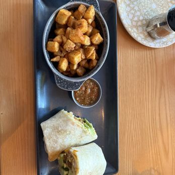 Cafe Americano at Caesars Palace - Breakfast burrito and potatoes - Breakfast & Brunch Near Me - Las Vegas, Nevada Cafe Americano at Caesars Palace - Breakfast burrito and potatoes - Breakfast & Brunch Near Me - Las Vegas, Nevada