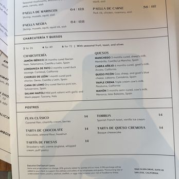 Suspiro - Menu - Spanish Near Me - San Jose, California
