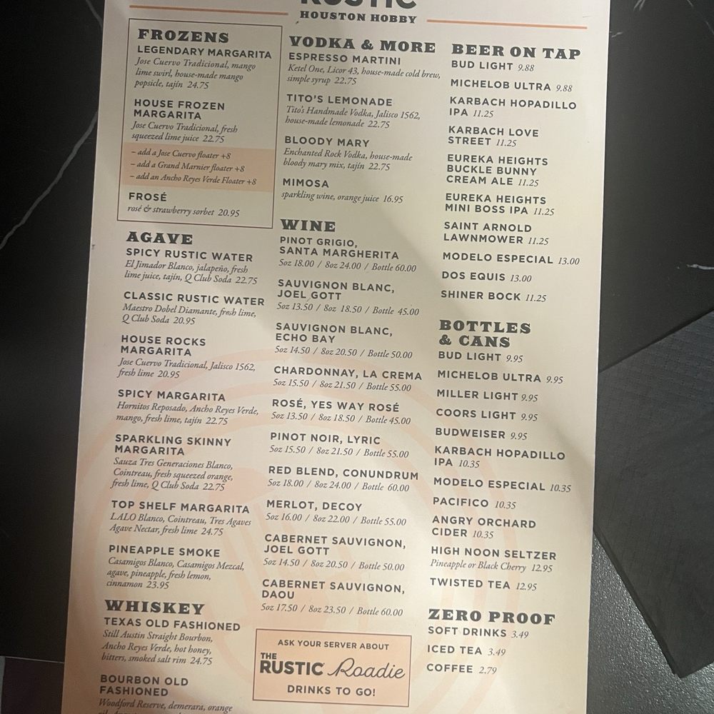 The Rustic - Menu pg 1 - Breakfast & Brunch Near Me - Houston, Texas The Rustic - Menu pg 1 - Breakfast & Brunch Near Me - Houston, Texas