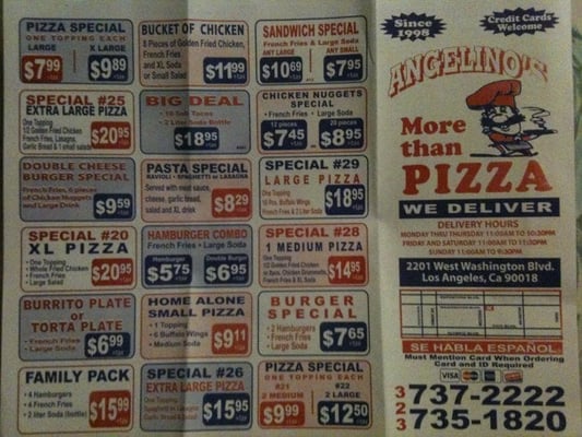 Menu photo 8 Angelino's Pizza Los Angeles, CA Menu photo 8 Angelino's Pizza Los Angeles, CA
