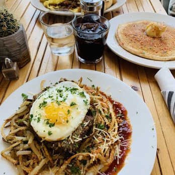Daps Breakfast & Imbibe - The goodness! Pork hash and fruity pebble pancake! Um yes!!! - Breakfast & Brunch Near Me - Charleston, South Carolina Daps Breakfast & Imbibe - The goodness! Pork hash and fruity pebble pancake! Um yes!!! - Breakfast & Brunch Near Me - Charleston, South Carolina