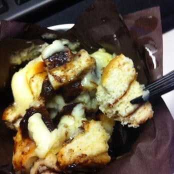Schlotzsky's - Where is the ooey, gooey, center they promised? Hard as a rock, crusty, old cinnamon roll chopped up with very little frosting. - Sandwiches Near Me - Olathe, Kansas Schlotzsky's - Where is the ooey, gooey, center they promised? Hard as a rock, crusty, old cinnamon roll chopped up with very little frosting. - Sandwiches Near Me - Olathe, Kansas