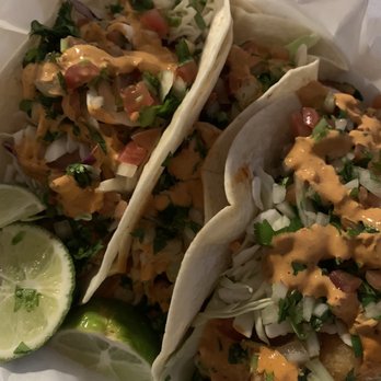 Pacheco Taco Bar - 2 Shrimp Taco (grilled) and 1 Fish Taco - Mexican Near Me - Irving, Texas Pacheco Taco Bar - 2 Shrimp Taco (grilled) and 1 Fish Taco - Mexican Near Me - Irving, Texas