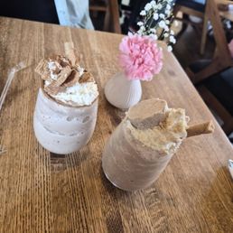 Horchata Frappe and Mazapan Frappe Both with an expresso shot Horchata Frappe and Mazapan Frappe Both with an expresso shot