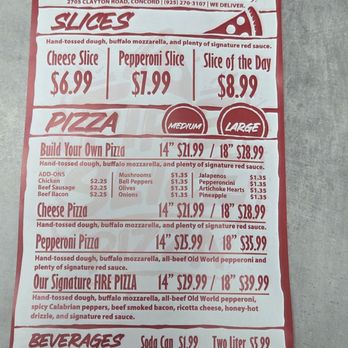 Fire Slice Pizza - Pizza Near Me - Concord, California