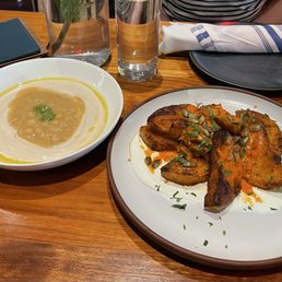 Hummus and butternut squash appetizer Hummus and butternut squash appetizer