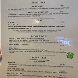Twins Tavern - Menu